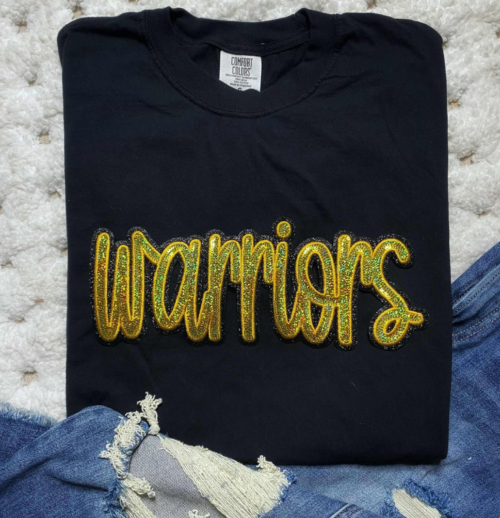 Warriors Gold Sequin Sweatshirts (Adult)