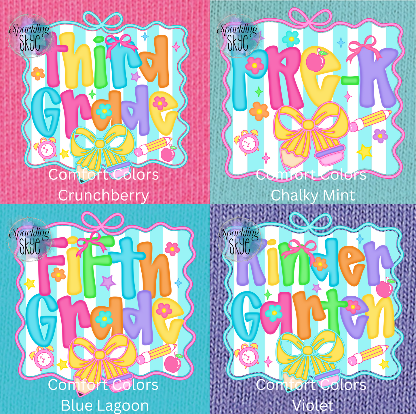 Preppy Back to School (Comfort Colors) Tees (Youth & Toddler Sizes)