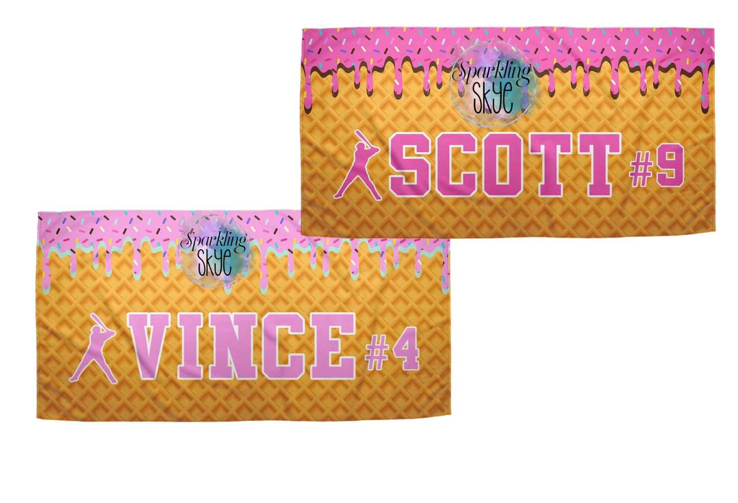 Baseball Drip Beach Towels
