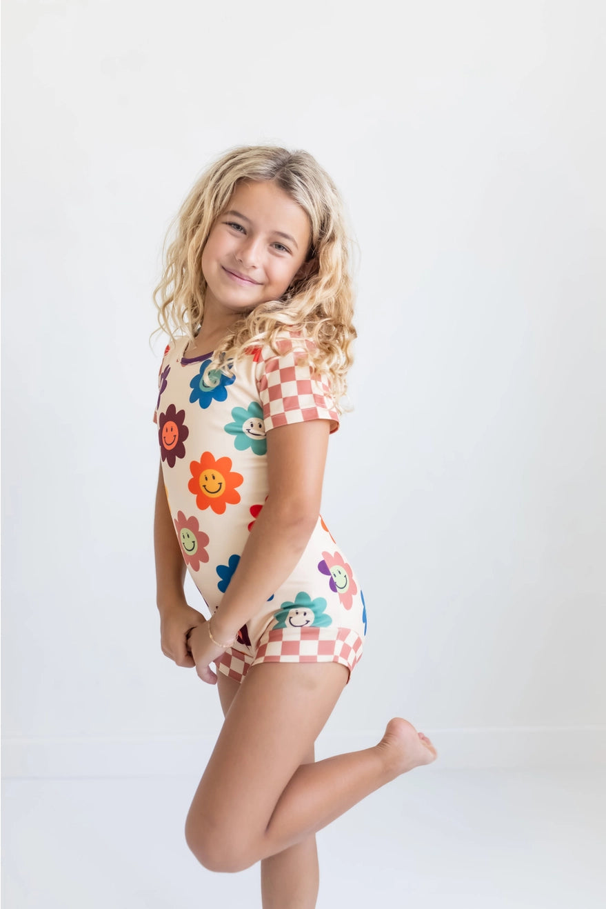 Rainbow Smiley Leotard