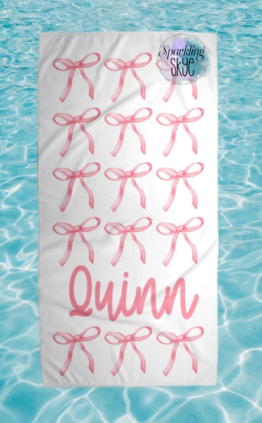 Coquette Bow Beach Towels