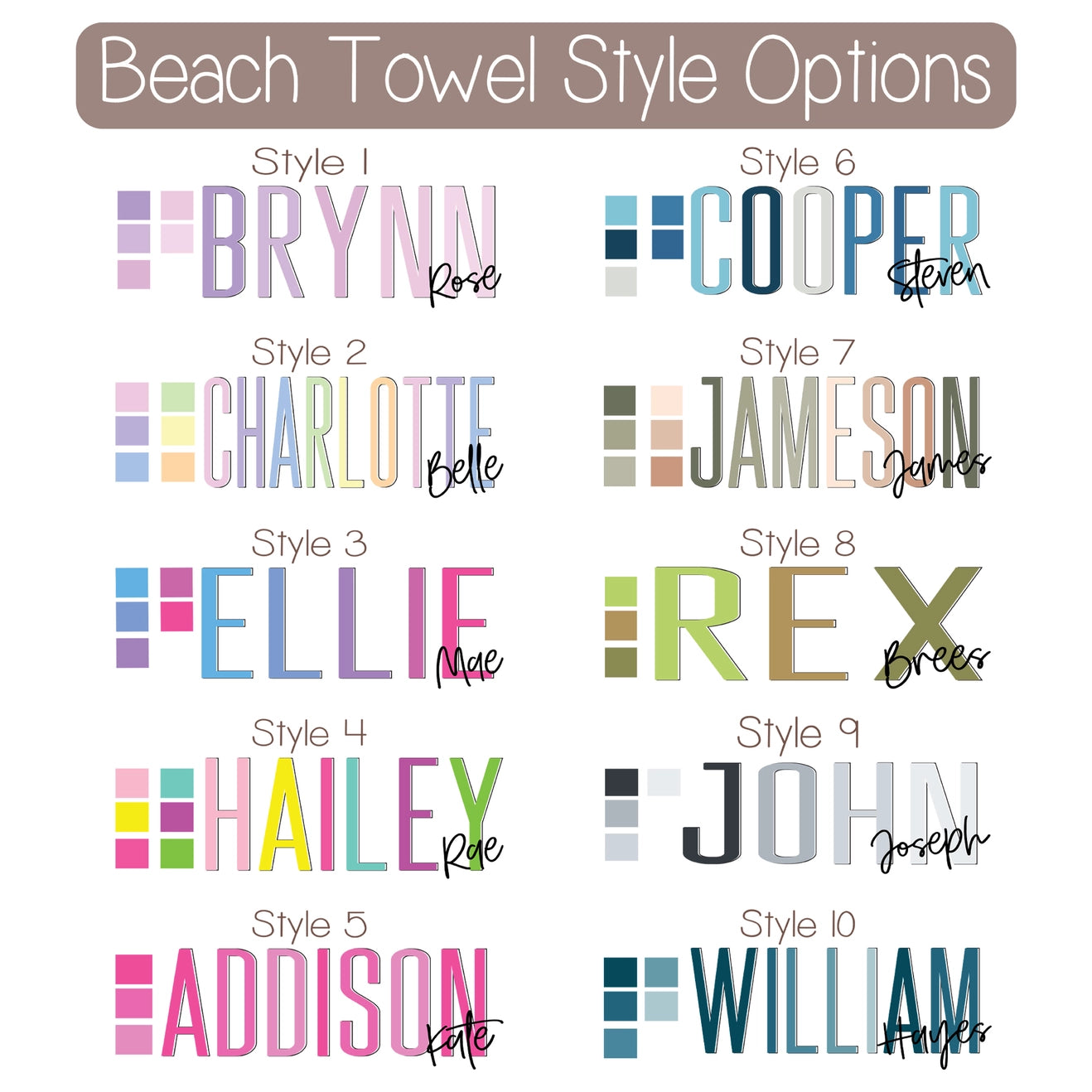 Name Beach Towels