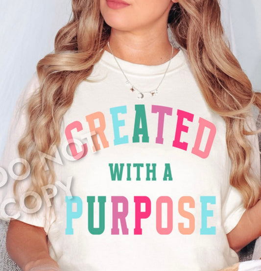 Created with a Purpose (Adult- Comfort Colors)