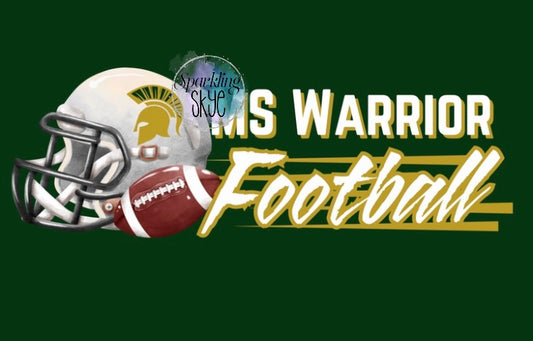 Middle School Warrior Football 25/26 Tees (Youth & Toddler Sizes)