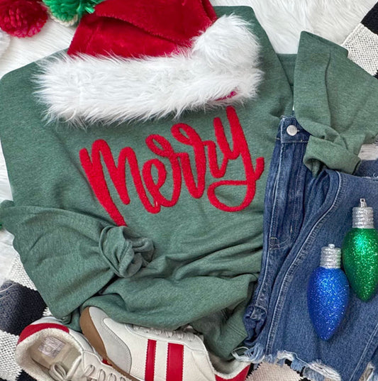 Merry Fuzzy Sweatshirts (Adult)