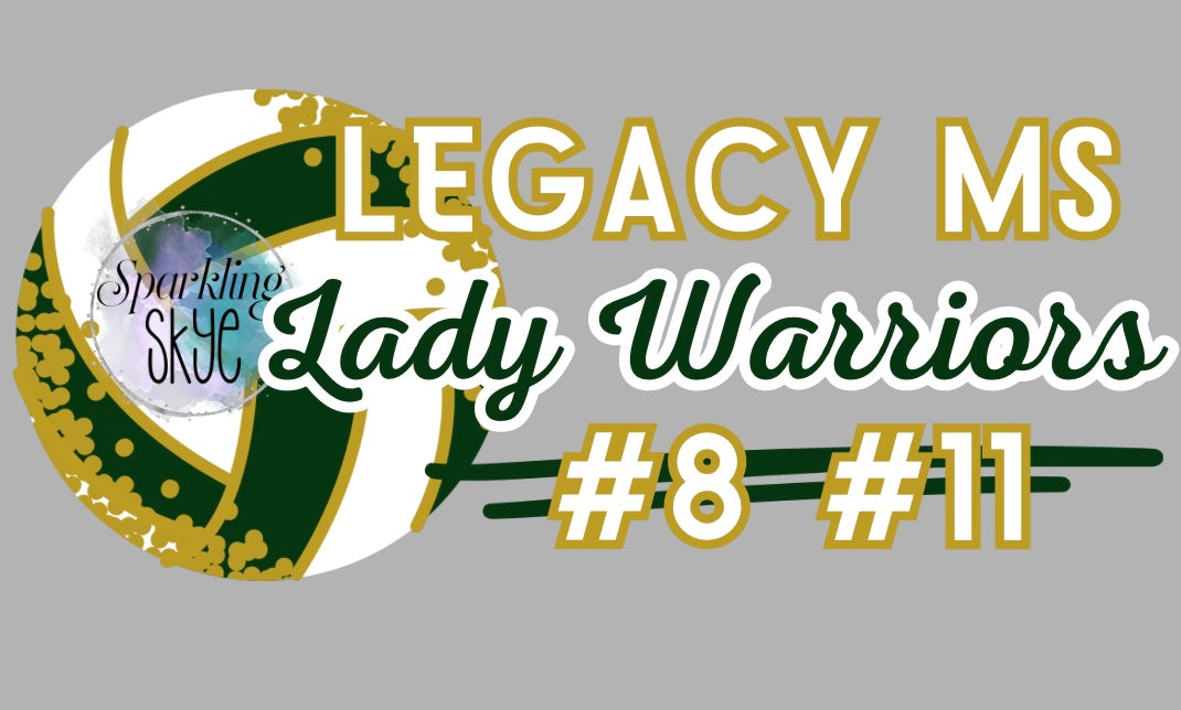 MS Lady Warrior Personalized Volleyball 25/26 Tees (Adult)