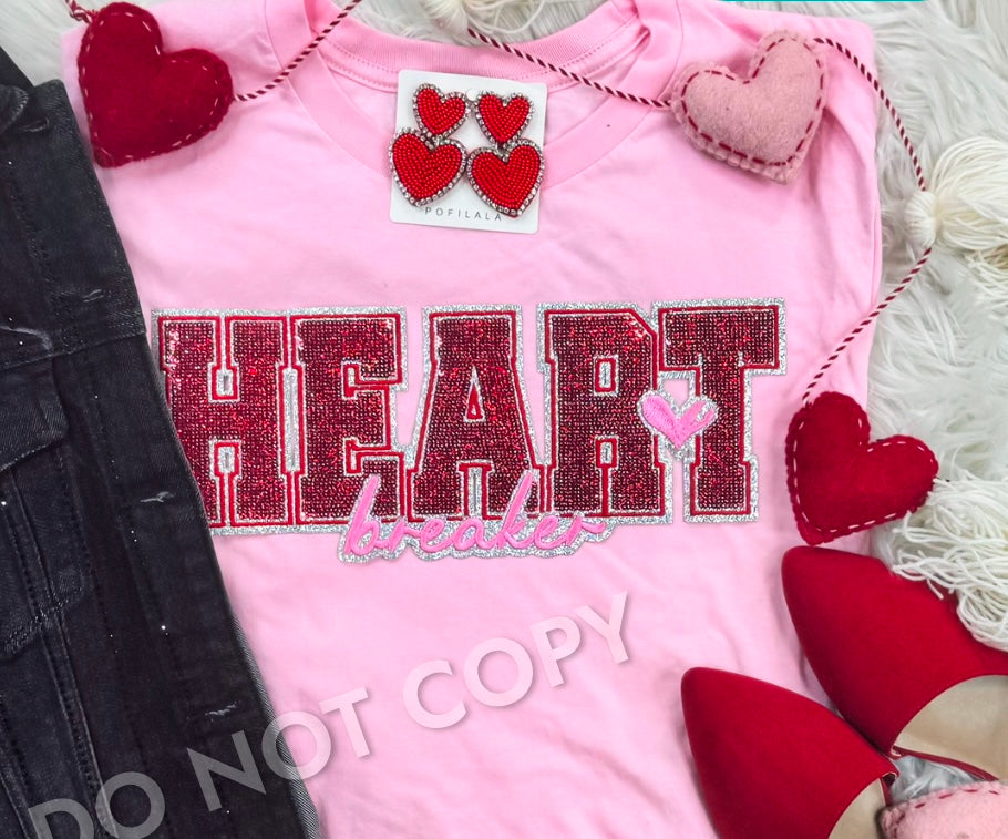 Heart Breaker Sequin Patch Sweatshirts (Adult)