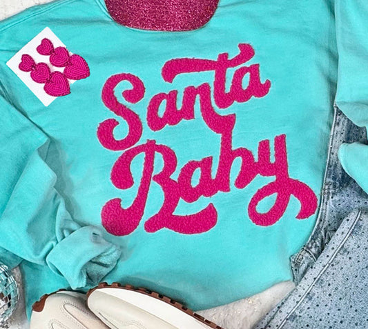Santa Baby Fuzzy Patch T-shirt (Adult)