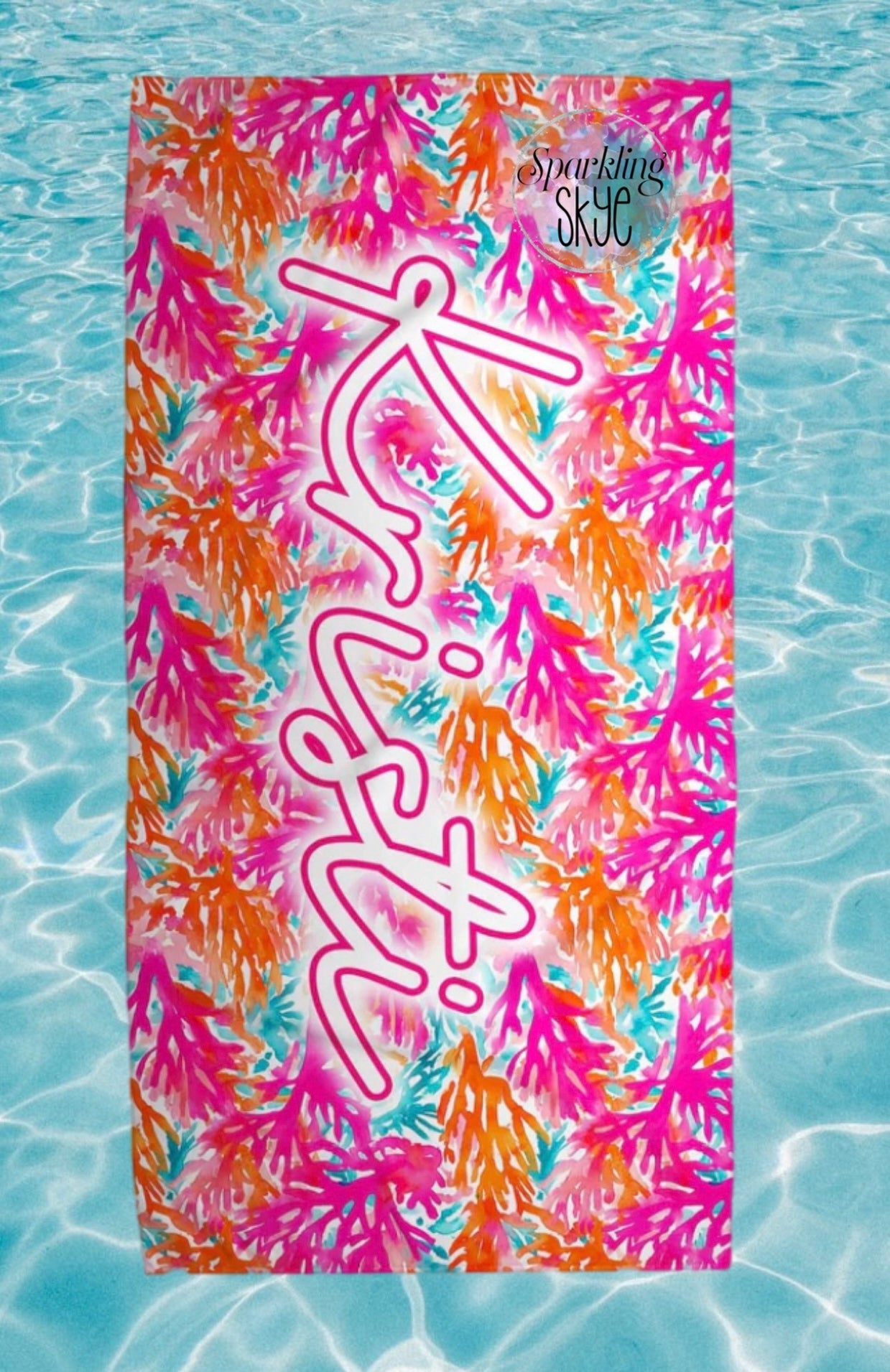 Bright Coral Beach Towels