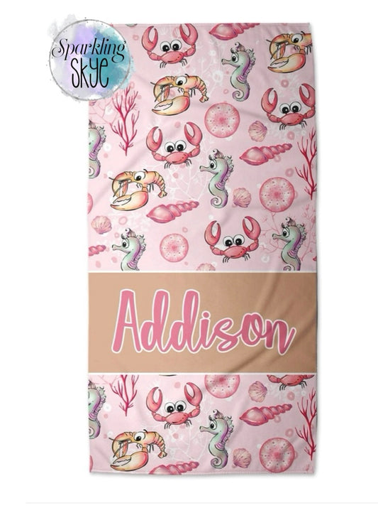 Under The Sea Name Beach Towels