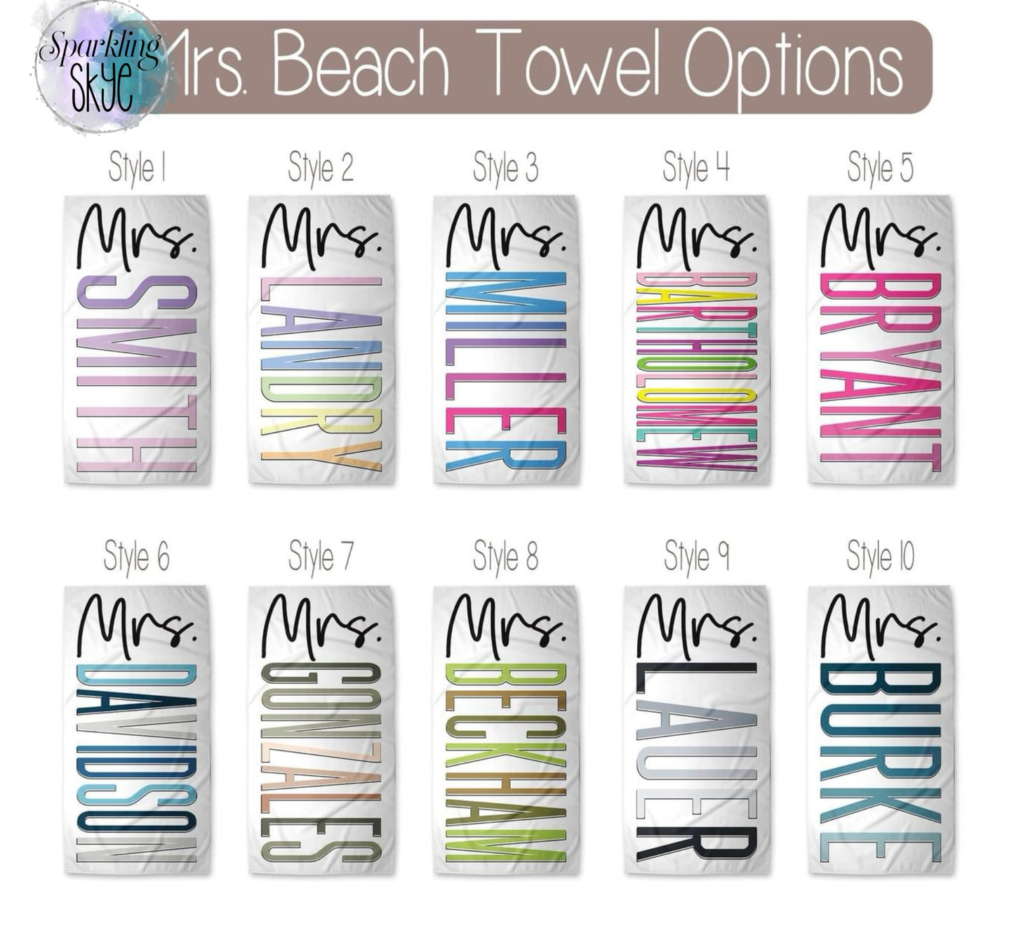 Mrs. Beach Towels