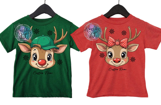 Snow Flake Reindeer (Youth & Toddler Sizes)