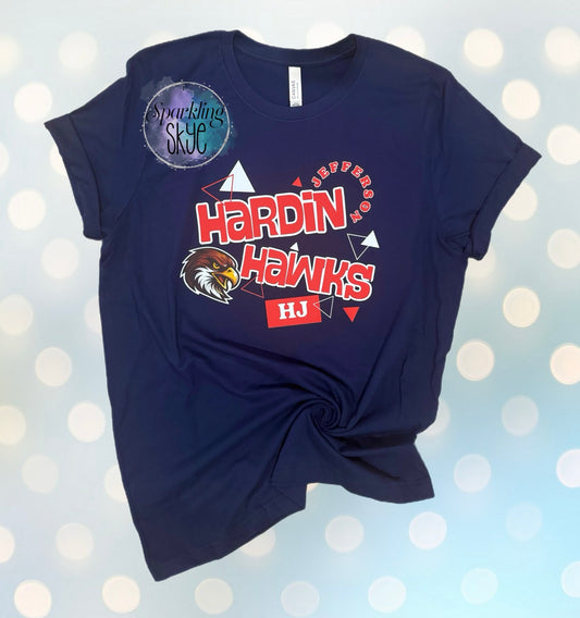 Hawks-Retro School Pride (Bella Canvas) Tees (Youth & Toddler Sizes)