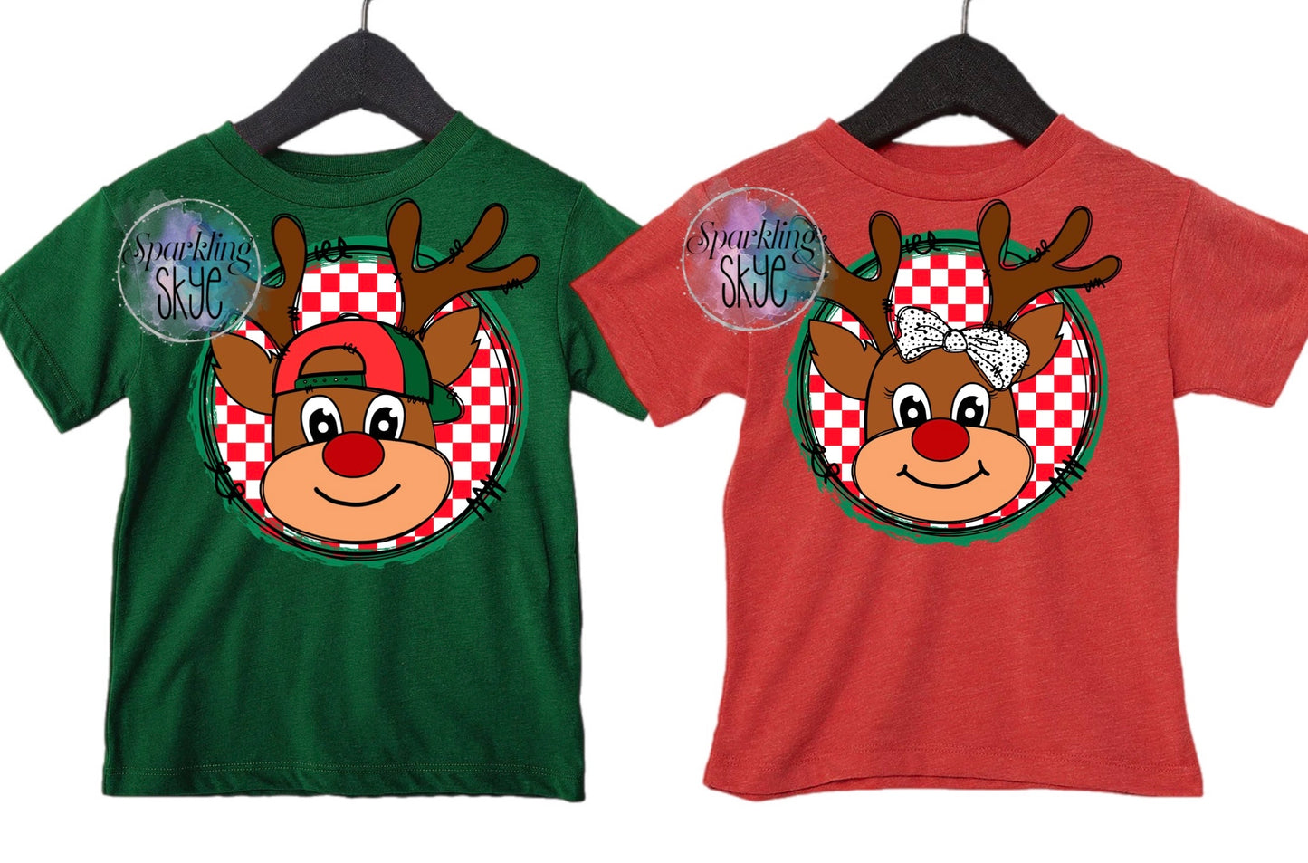 Checkered Reindeer (Youth & Toddler Sizes)