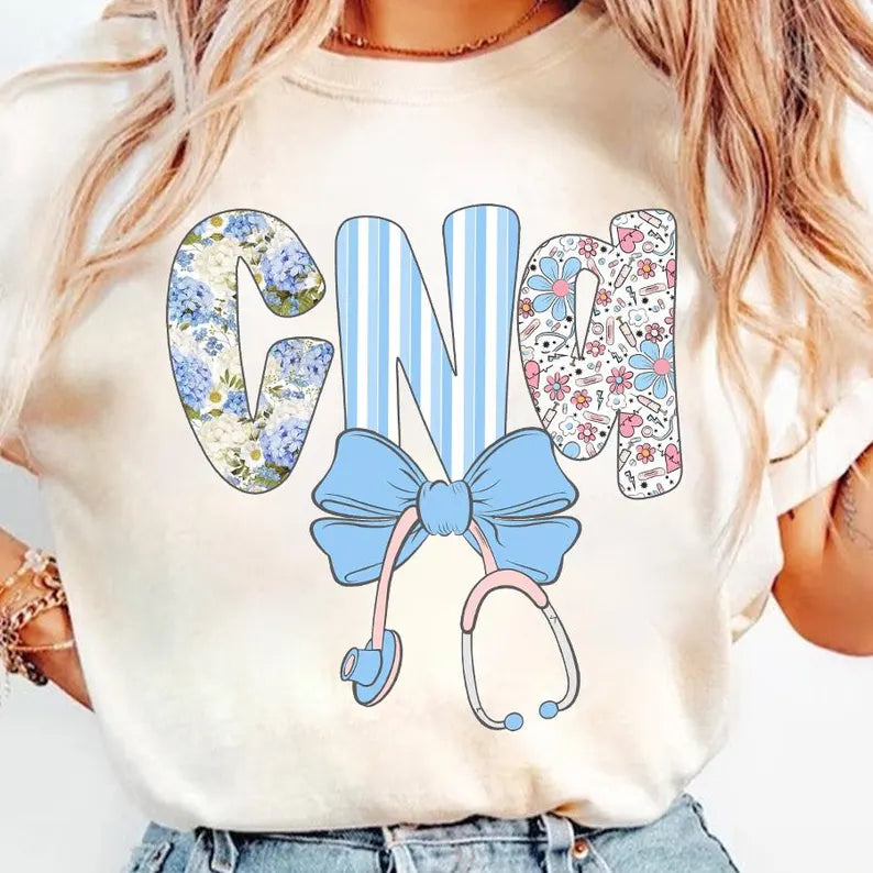 RN, NICU & CNA Floral Tee (Adult)