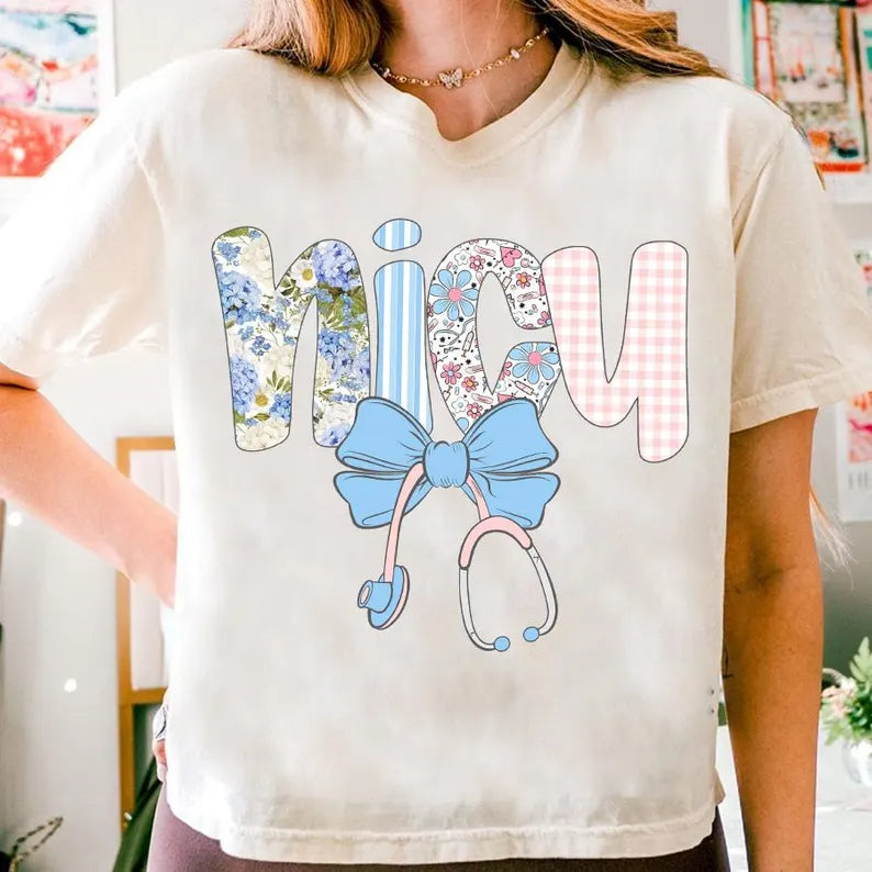 RN, NICU & CNA Floral Tee (Adult)