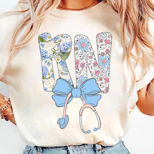 RN, NICU & CNA Floral Tee (Adult)