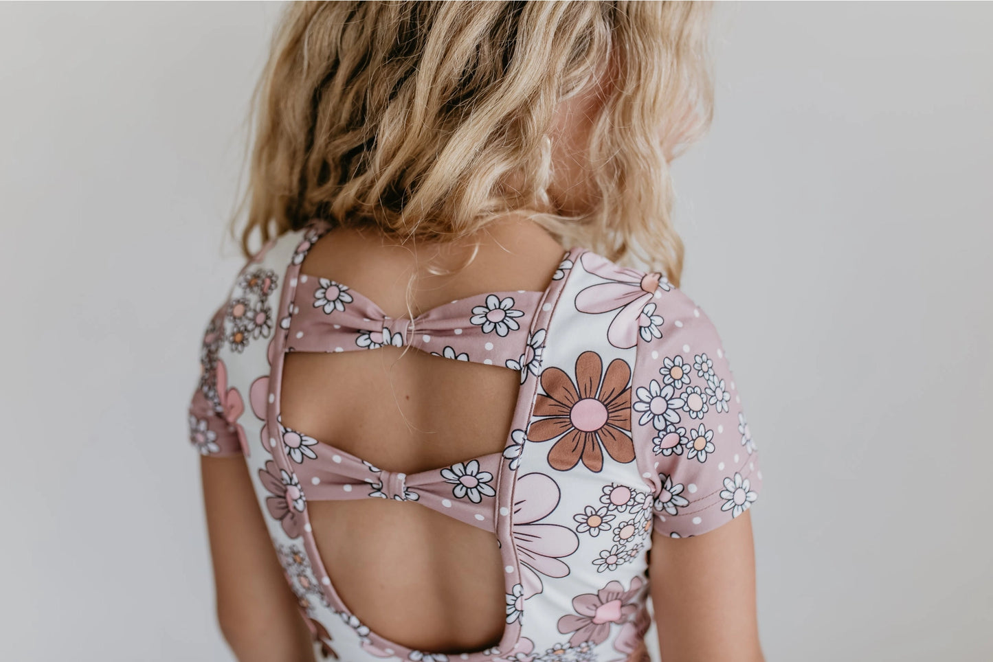 Blush Retro Flower Leotard