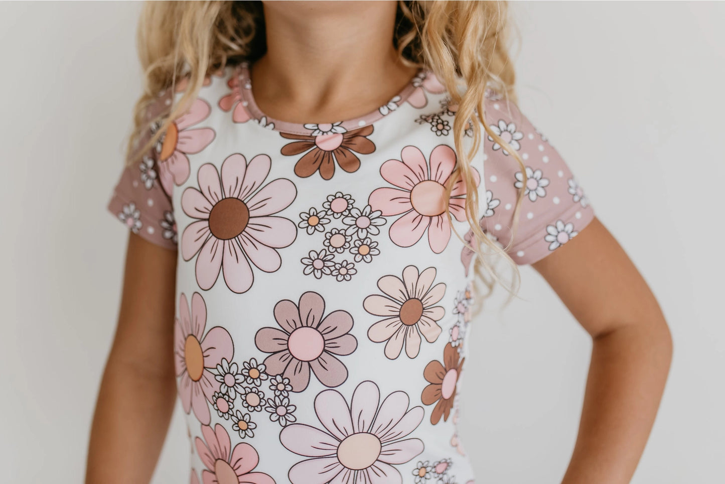 Blush Retro Flower Leotard