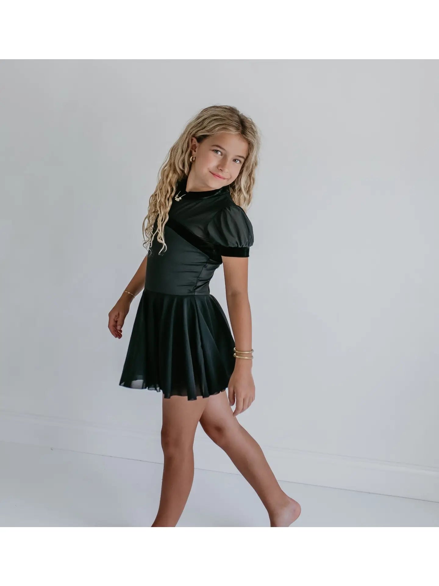 Black Velvet & Sheer Leotard