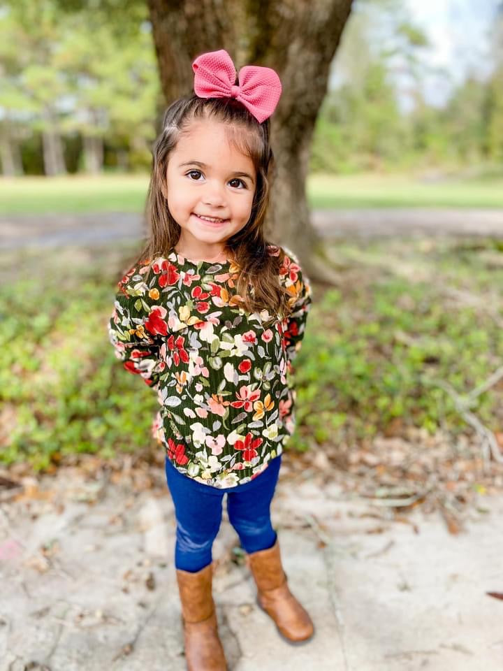 Fall Floral Sweater