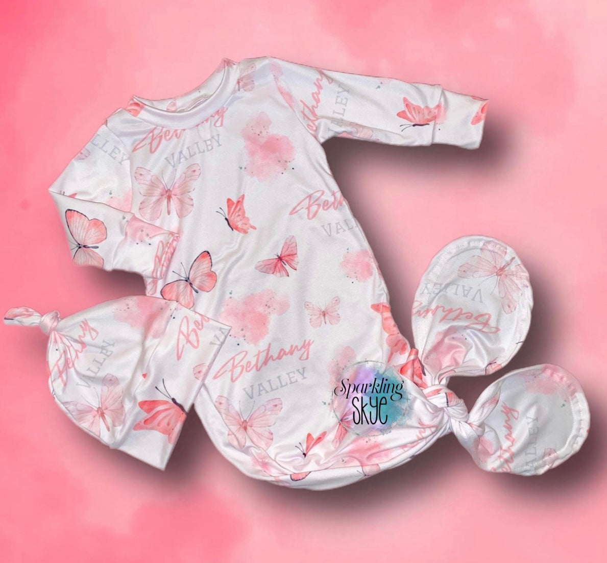 Custom Newborn Gown Set