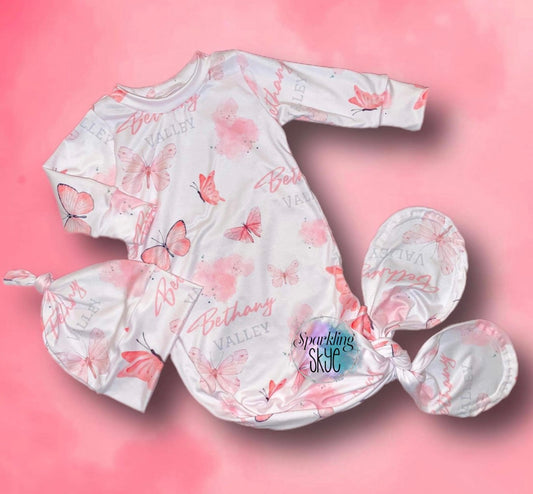 Custom Newborn Gown Set